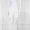 Diane Von Furstenberg Textured White Low Rise Shorts