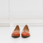 Fabio Rusconi Orange Patent Leather And Perspex Flat Shoes