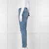 Anine Bing Light Indigo Jeans With Knee Rips