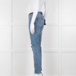 Anine Bing Light Indigo Jeans With Knee Rips