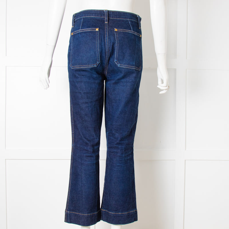 Khaite Blue Jeans With Front Pockets