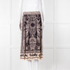 Me369  Black & Beige You Totally Got This Print Skirt
