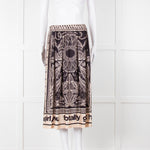 Me369  Black & Beige You Totally Got This Print Skirt