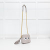 Anya Hindmarch Mini Grey Eyes Crossbody With Gold Chain