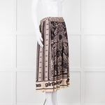Me369  Black & Beige You Totally Got This Print Skirt