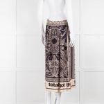 Me369  Black & Beige You Totally Got This Print Skirt