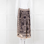 Me369  Black & Beige You Totally Got This Print Skirt