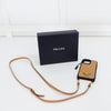 Prada Tan Leather Studded 16 Pro Max iPhone Case