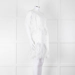 Temperley White Cotton Mix Broderie Anglaise Short Dress With Slip