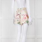 Alemais Linen Shorts with Watercolour Print