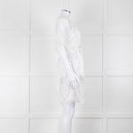 Temperley White Cotton Mix Broderie Anglaise Short Dress With Slip