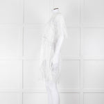 Temperley White Cotton Mix Broderie Anglaise Short Dress With Slip