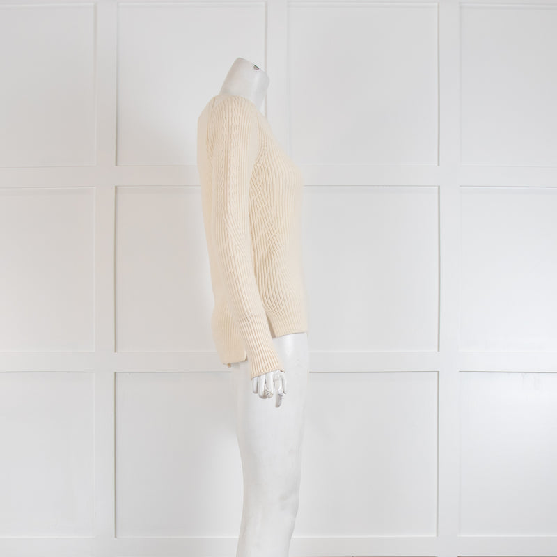 Belstaff Cream Wimbourne Long Sleeve Knit Jumper
