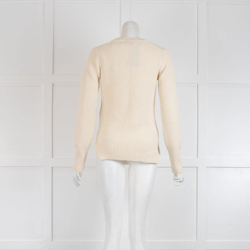 Belstaff Cream Wimbourne Long Sleeve Knit Jumper