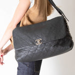 Chanel Black Braided with Style Flap Bag