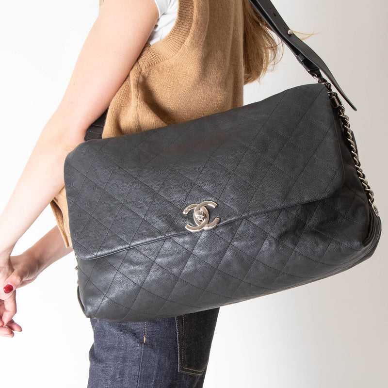 Chanel Black Braided with Style Flap Bag