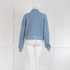 Blue Chunky Knit Jacket with Sequin Embellishment