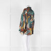 Dea Kudibal Khaki Abstract Silk Blouse