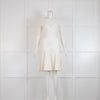 Herve Leger Cream Kalyn Panelled Fitted Mini Dress