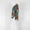 Dea Kudibal Khaki Abstract Silk Blouse