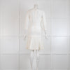 Herve Leger Cream Kalyn Panelled Fitted Mini Dress
