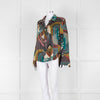 Dea Kudibal Khaki Abstract Silk Blouse