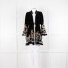 Rixo Black Velvet Iris Wrap Dress