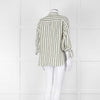 Riani Green and White Striped Linen Shirt
