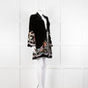 Rixo Black Velvet Iris Wrap Dress