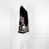 Rixo Black Velvet Iris Wrap Dress