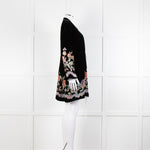 Rixo Black Velvet Iris Wrap Dress
