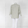 Riani Green and White Striped Linen Shirt