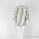 Riani Green and White Striped Linen Shirt
