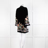 Rixo Black Velvet Iris Wrap Dress