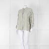 Riani Green and White Striped Linen Shirt