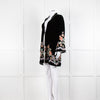 Rixo Black Velvet Iris Wrap Dress