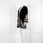 Rixo Black Velvet Iris Wrap Dress