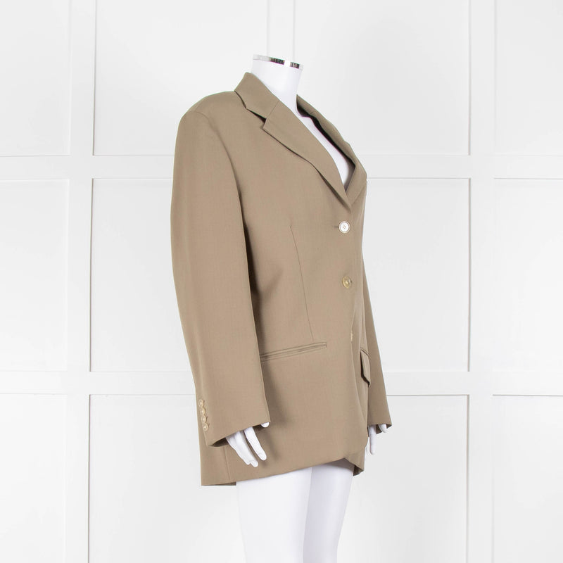 Acne Studios Khaki Oversized Suit Jacket