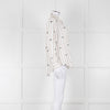 Rails Brown Stripe Palm Print Linen Shirt