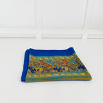 Hermes Blue Yellow  Cashmere Blend Chasse En Inde Shawl