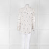 Rails Brown Stripe Palm Print Linen Shirt