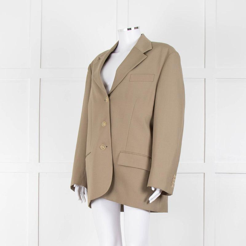 Acne Studios Khaki Oversized Suit Jacket