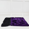 Louise Kennedy Purple Devore Fringed Scarf