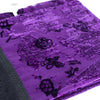 Louise Kennedy Purple Devore Fringed Scarf