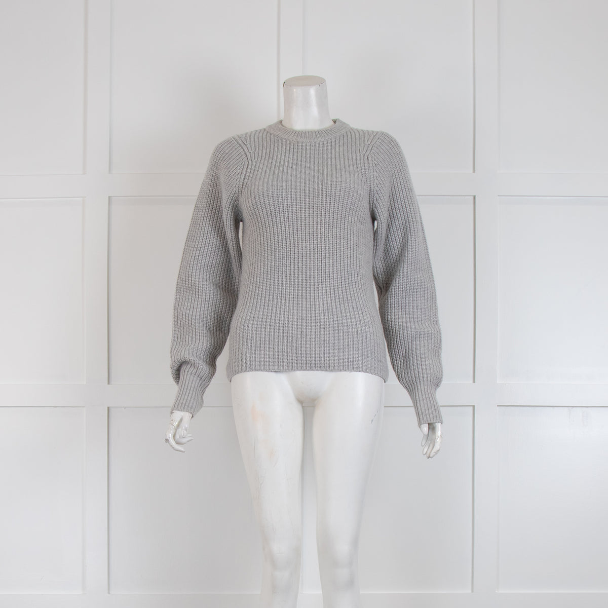 Joseph Grey Knit Wool & Silk Jumper