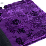 Louise Kennedy Purple Devore Fringed Scarf
