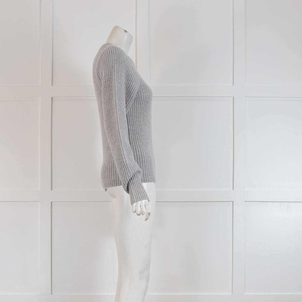 Joseph Grey Knit Wool & Silk Jumper