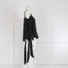 Iris & Ink Black Off Shoulder Top with Elasticated Hem