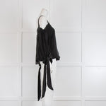 Iris & Ink Black Off Shoulder Top with Elasticated Hem
