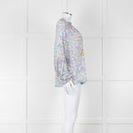 Spell Multicoloured Floral L/Sleeve Cotton Top With Tassels